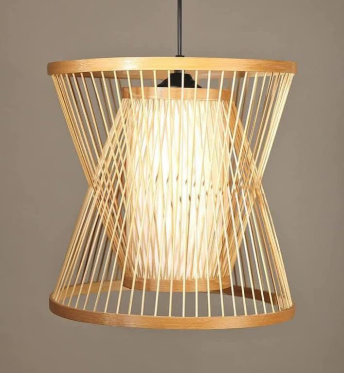 Lamp LED Bamboo Birdcage Stick Lamp