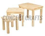 Four Legs Wooden Table Set