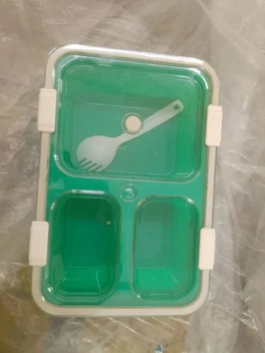 3 Compartment Plastic Lunch Box