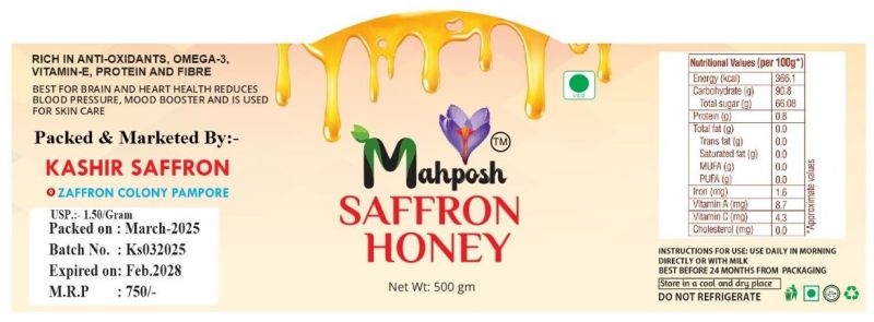 Saffron Natural Honey