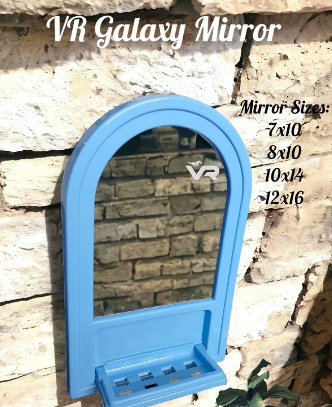 Galaxy Light Blue Plastic Frame Mirror