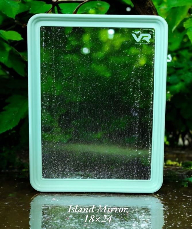 Island Green Plastic Frame Mirror