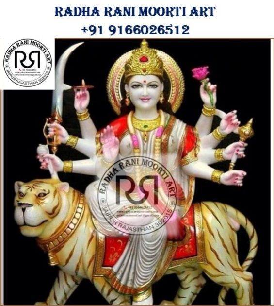 Marble Maa Durga Statue