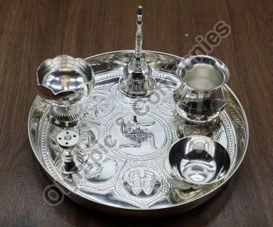 Silver Plated Pooja Thali