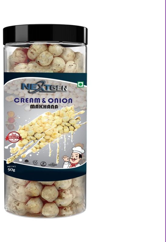 50Gram Cream Onion Makhana Jar