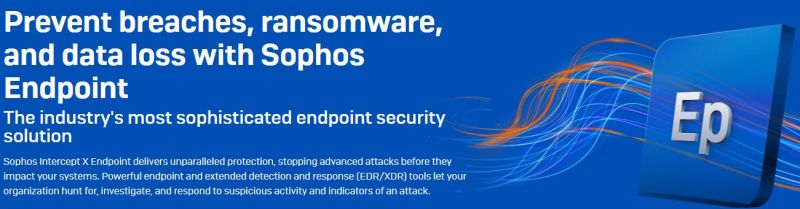 Sophos Endpoint Intecept X Antivirus Software