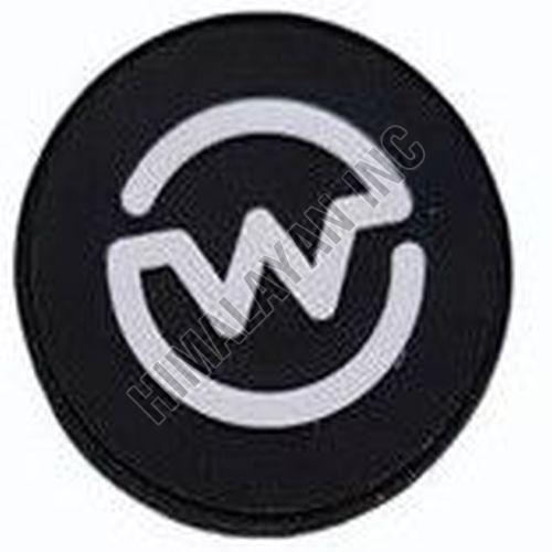 Round Black Silicone Label