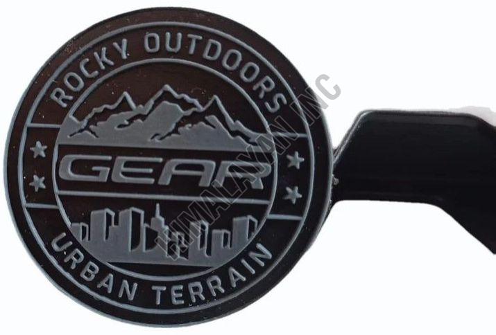 Round Grey Silicone Logo Badge