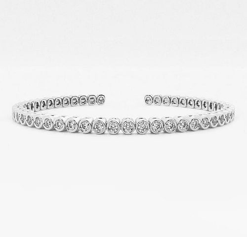 White Gold Round Shape Diamond Bracelet