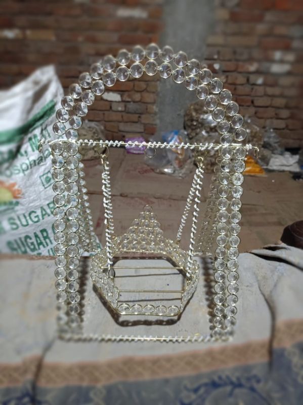 Beautiful Pearl Design Handmade Laddu Gopal Jhula