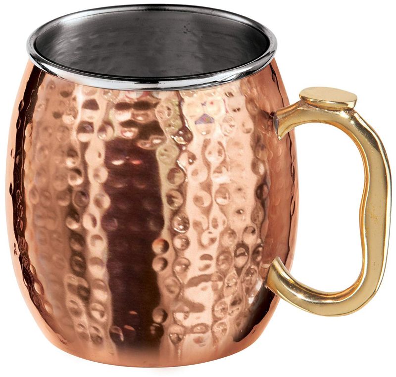 3.8 X 3 X 3.8 Inches Hammered Copper Mug