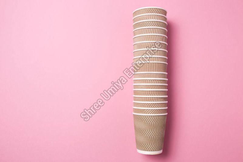 White and Brown 12 Oz Double Wall Paper Cup