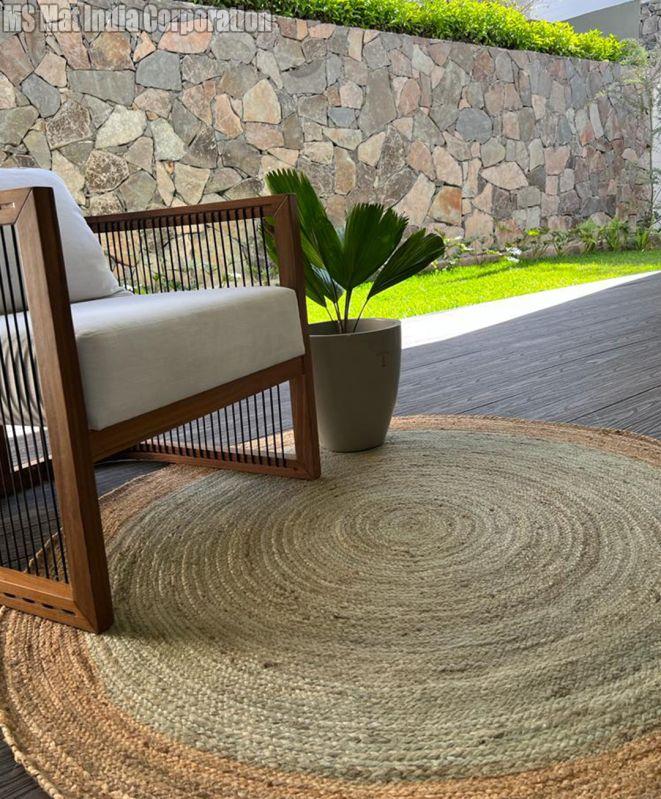 Fancy Round Handmade Jute Rug