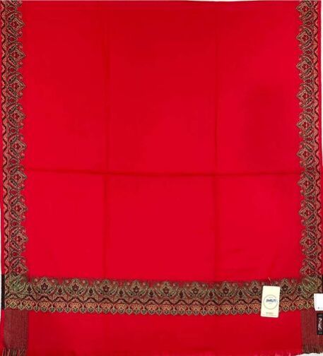 Designer Red Acrylic Ladies Shawl