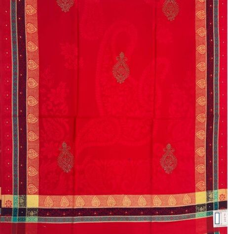 Maroon Viscose Wool Stonework Shawl