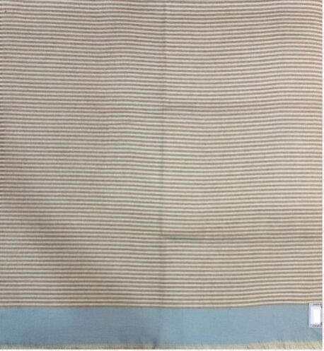 Off-white Striped Pattern Acrylic Wool Shawl