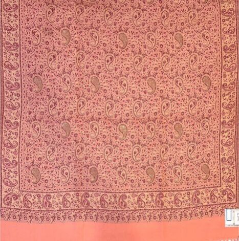 Peach Printed Viscose Ladies Shawl