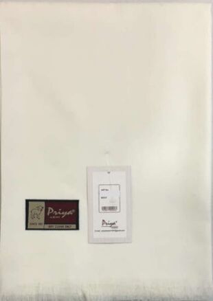 Polyester White Plain Pure Wool Lohi