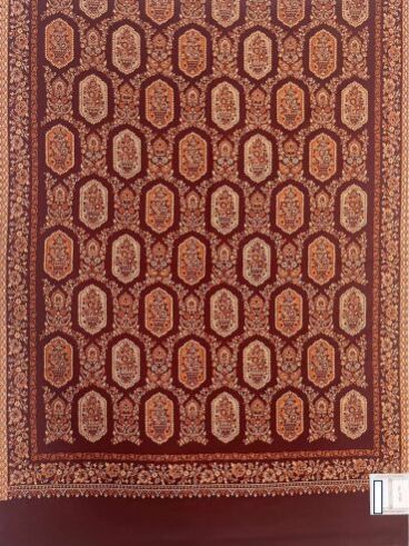 Women Maroon Patch Work Woolen Stole