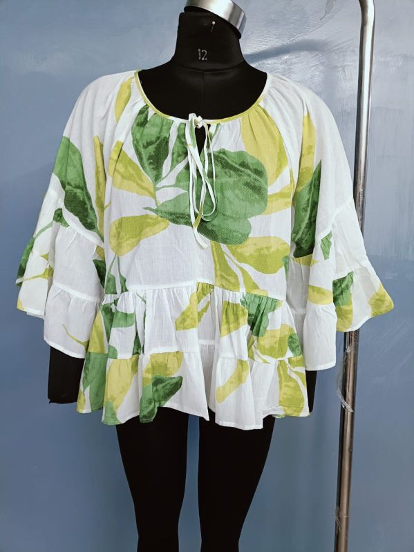 Women Multicolor Printed Cotton Top