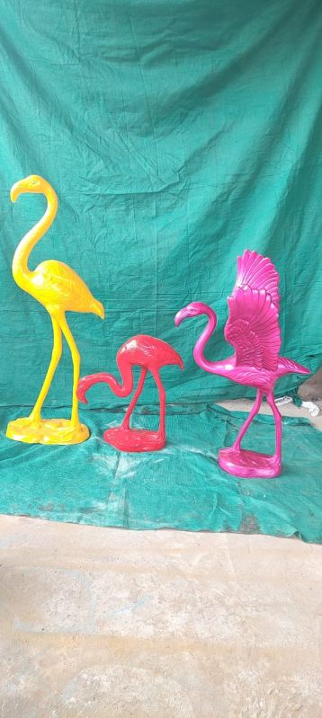 Fiber Flamingo Bird Sculpture