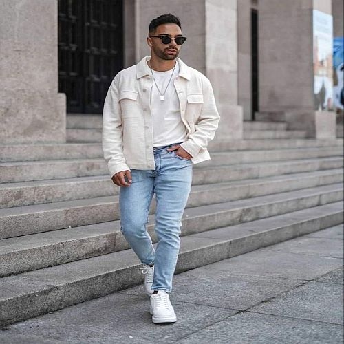 Mens Blue Stretchable Denim Jeans