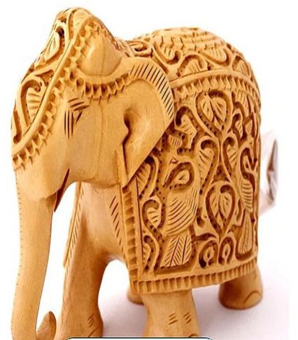 Brown Decorative Wooden Elephant