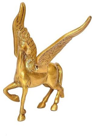 Golden Brass Flying Horse Showpiece
