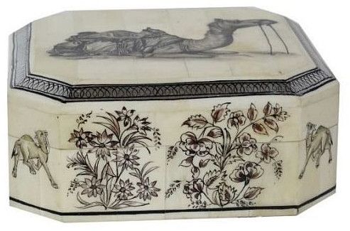 Handmade Bone Painting Box