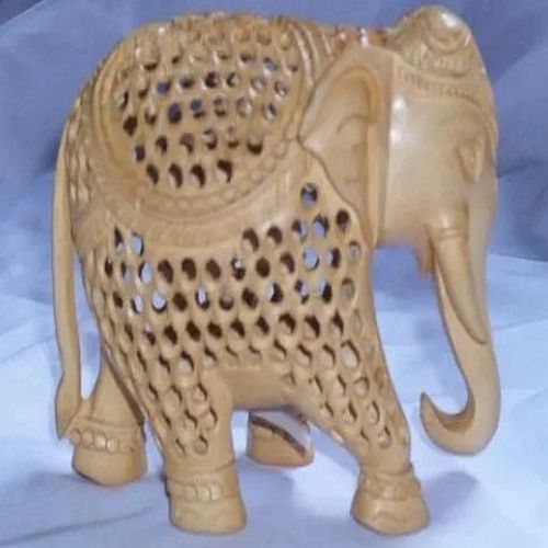 Wooden Undercut Elephant Statue