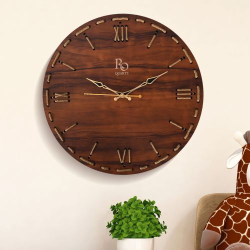 Royal Handcrafted Heritage Jute Silent Mariner\'s Knot Chronometer Wall Clock