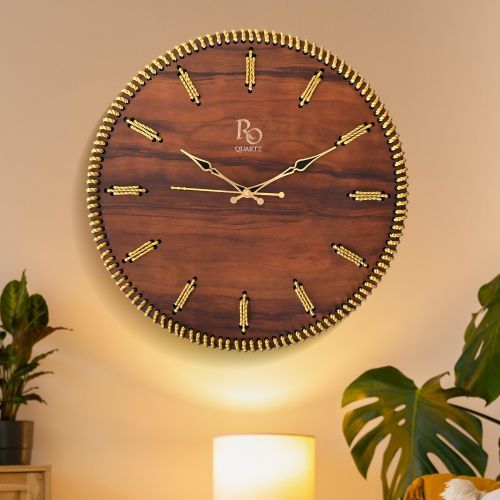 Royal Heritage Grand Silent Drift Chronometer with Triple-Line Golden Ttarkashi Wall Clock