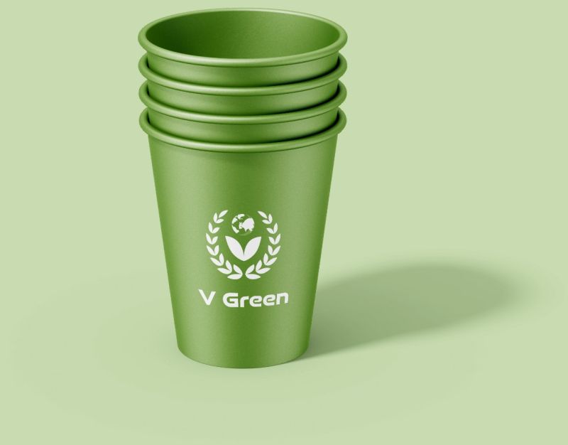 Dark Green Bio Compostable Paper Cup