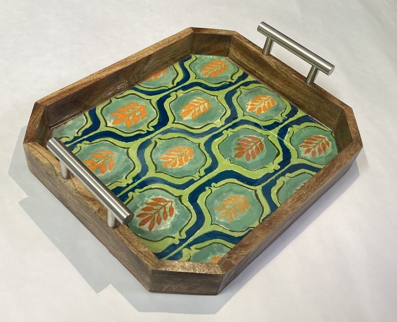 Grassy Wooden Tray