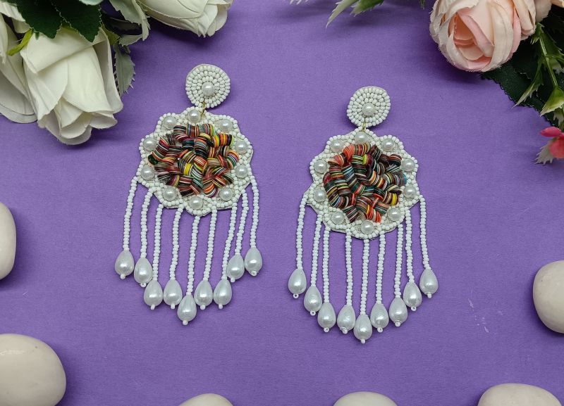 Multicolor Floral Drop Earrings