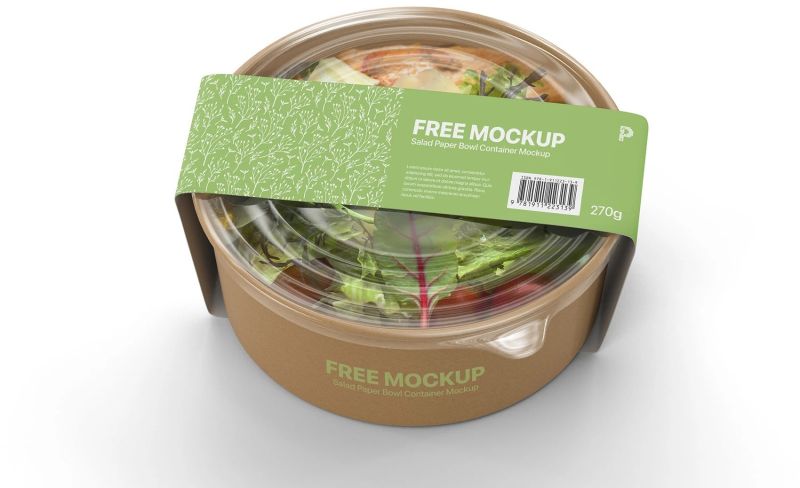 Disposable Paper Salad Bowls (With Lid)