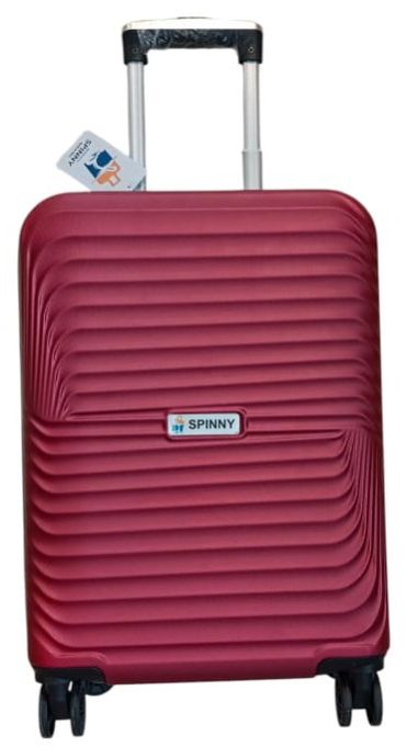 Mahroon ABS Luggage Trolley Bag