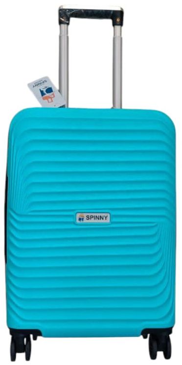 Teal ABS Luggage Trolley Bag