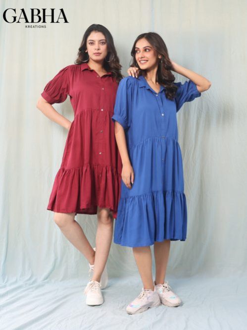 Ladies Cotton Plain Women Dress