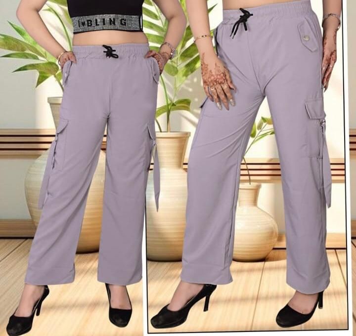 Ladies Plain Cargo Pant