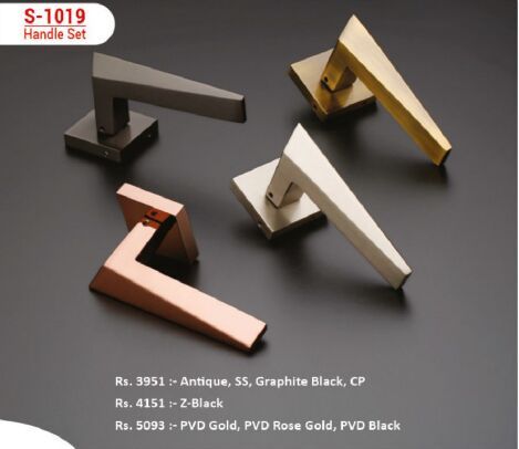 EDGE S-1019 Modern Angular Mortise Door Handle Set
