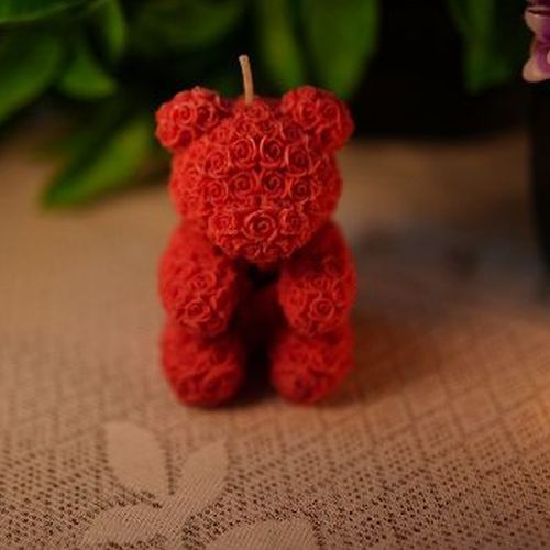 Rose Teddy Candles