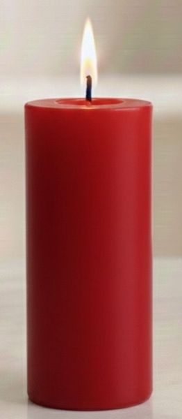Red Pillar Candle
