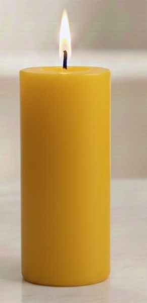 Yellow Pillar Candle