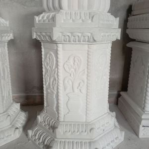 Marble Tulsi Pot
