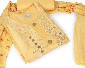 Ladies Glace Cotton Dress Material