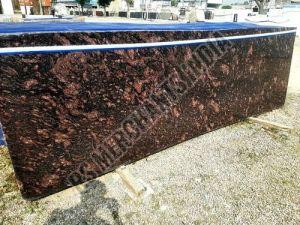 Polished Brown Granite Slab