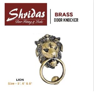 Shridas Brass Lion Door Knocker, Color : Golden 5