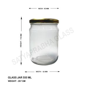 salsa glass jar 550 ML