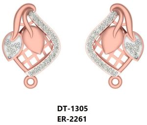 ER-2261 Ladies Rose Gold Earring